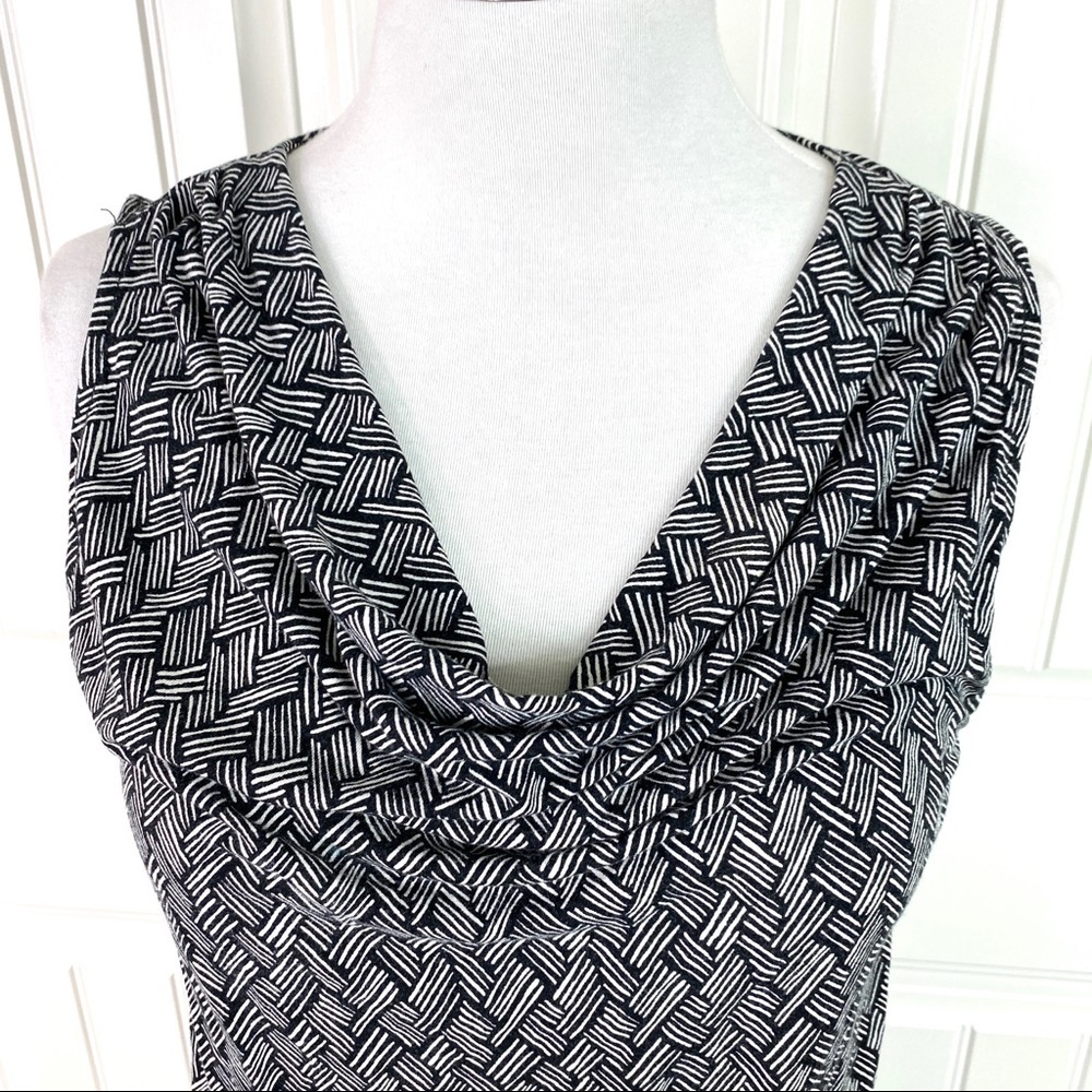 Joe Fresh Woven Print Sleeveless Cowl Neck Dress S - Picture 2 of 5